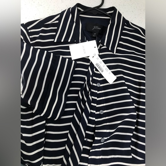 Jcrew Collection NWT stripe silk dress 2p - Picture 7 of 7